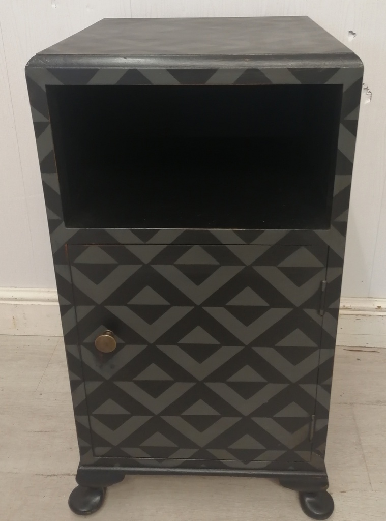 vintage painted bedside