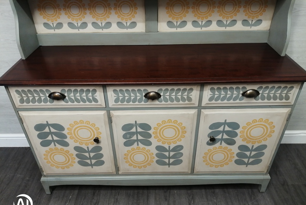 stunning retro stag painted dresser