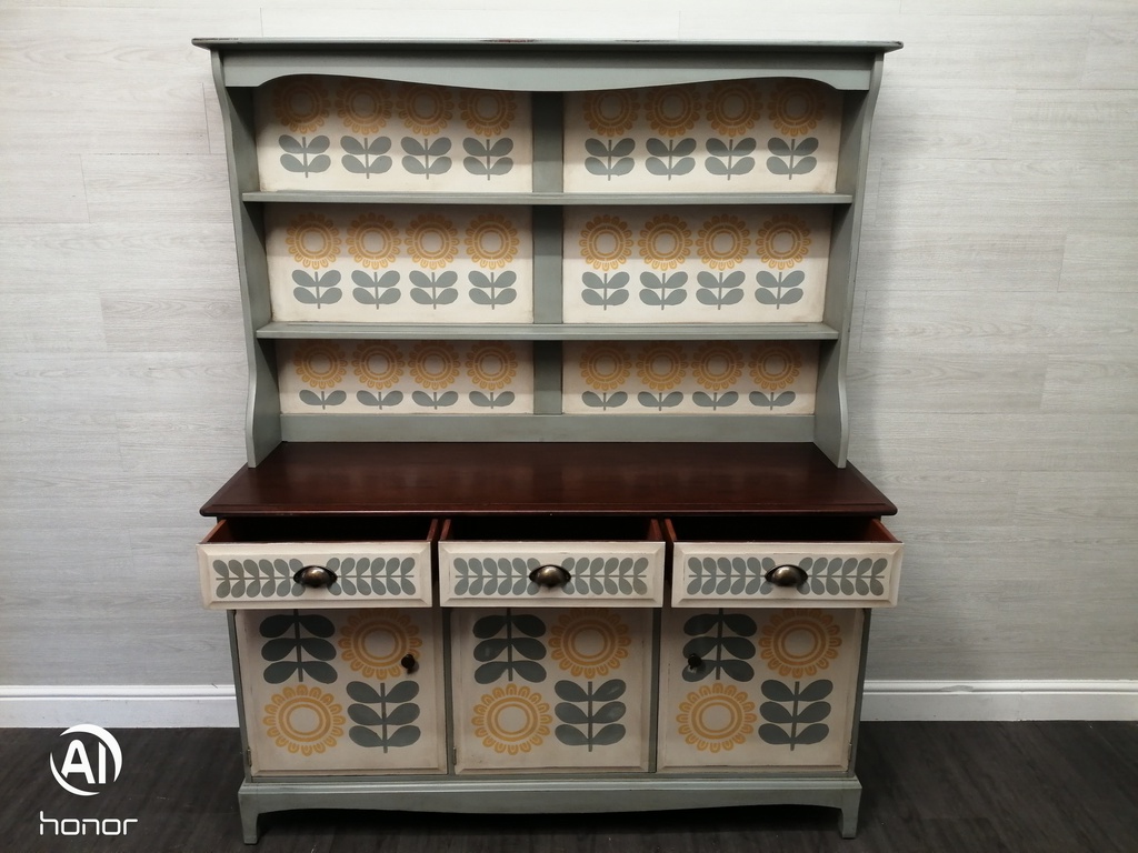 stunning retro stag painted dresser