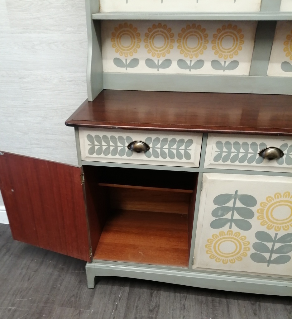 stunning retro stag painted dresser
