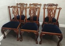 Set of six chippendale mahogny ball &amp; claw feet style chairs