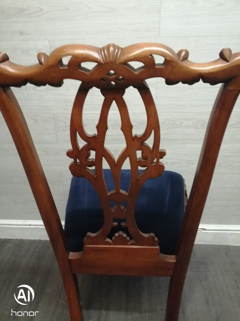 Set of six chippendale mahogny ball &amp; claw feet style chairs