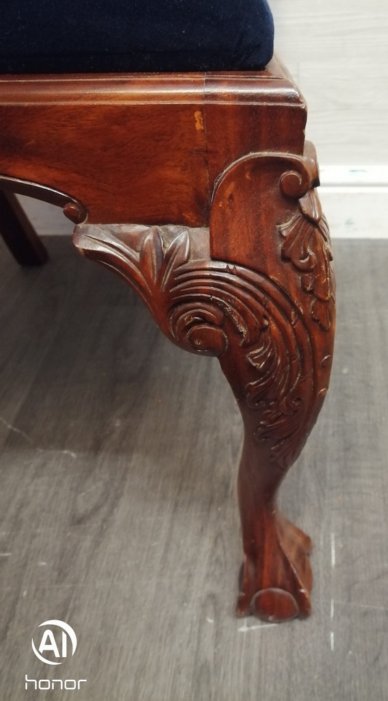 Set of six chippendale mahogny ball &amp; claw feet style chairs