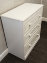 ALSTONS White three Drawer Chest