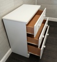ALSTONS White three Drawer Chest