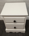 shabby chic two drawer solid pine bedside chest