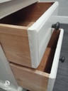 shabby chic two drawer solid pine bedside chest