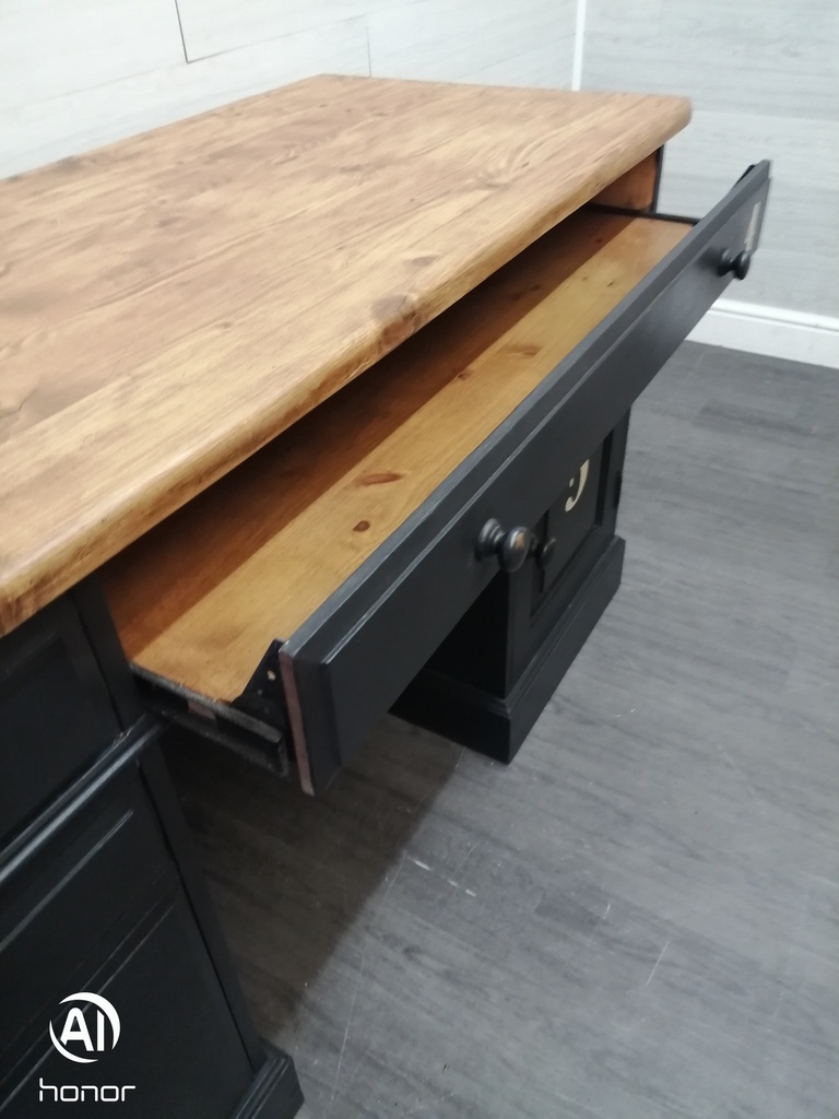 Great painted black numbered desk