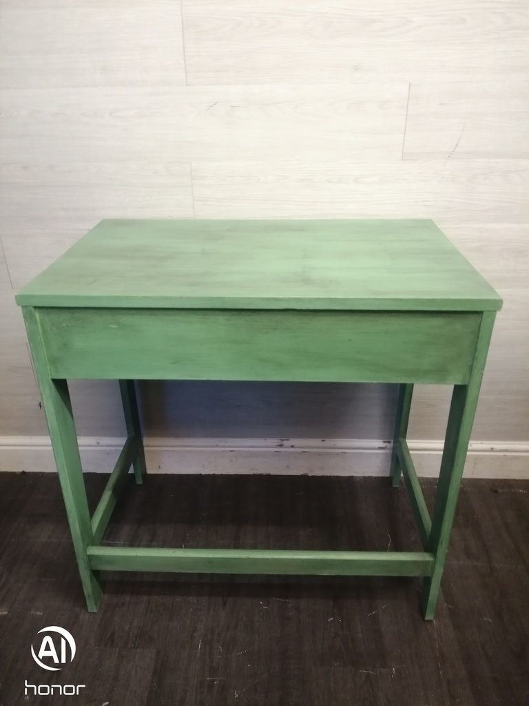 CREAM &amp; GREEN PAINTED DRESSING DESK