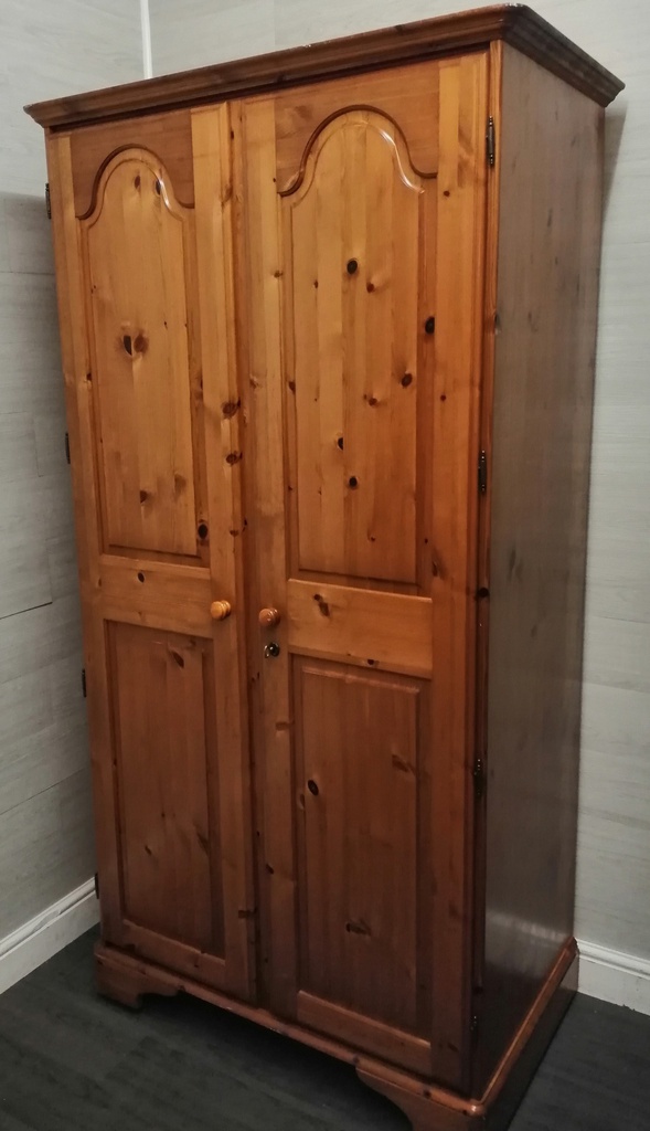 DUCAL Pine Double Wardrobe with Drawer