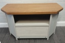 Rustic pine Painted Corner TV Unit