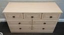 CREAM SEVEN DRAWER MERCHANT STYLE CHEST