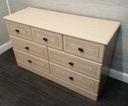 CREAM SEVEN DRAWER MERCHANT STYLE CHEST