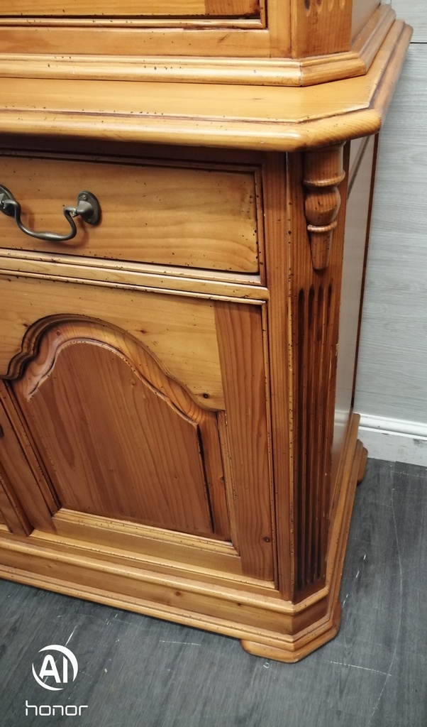 Quality large pine glazed display unit