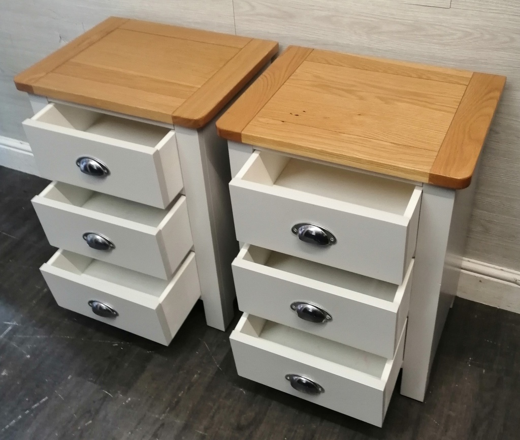 Pair Of Grey Shaker style Bedside Chests