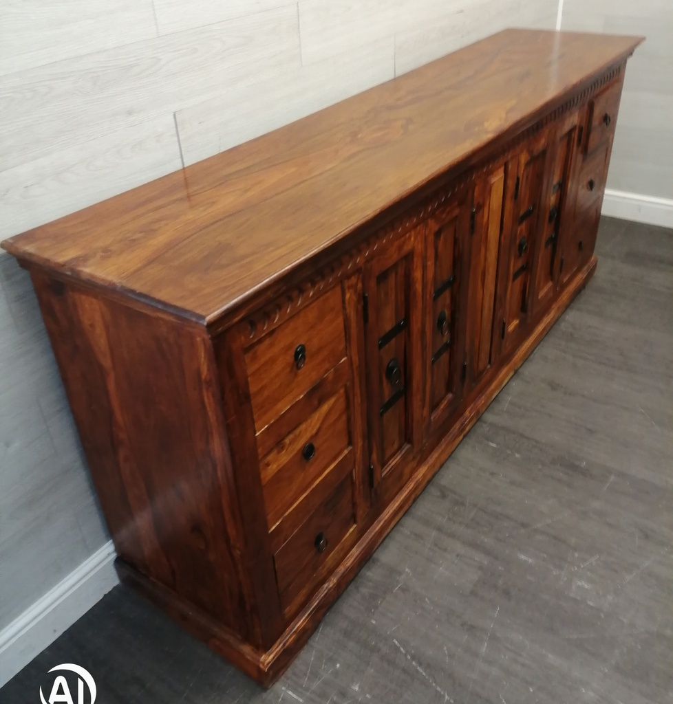 QUALITY LARGE SOLID WOOD SHEESHAM SIDEBOARD