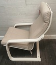 IKEA ‘POÄNG’ BEIGE FABRIC ARMCHAIR