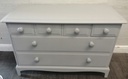 Painted Grey Six Drawer Stag Chest