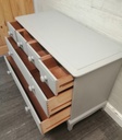 Painted Grey Six Drawer Stag Chest