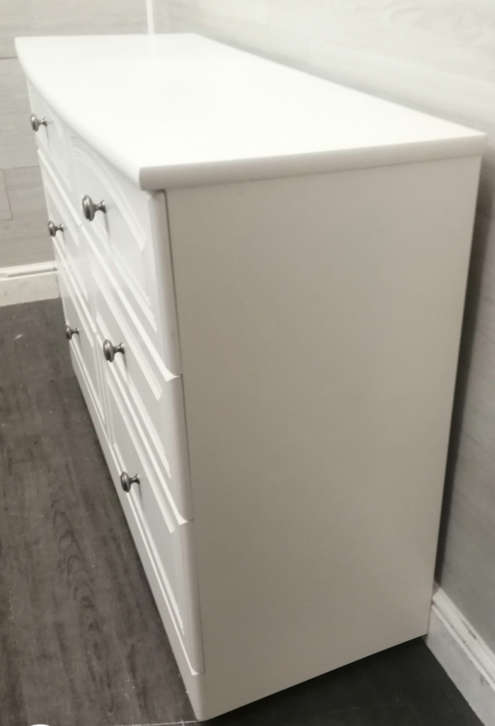 ALSTONS White Six Drawer Chest