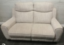 HIGH BACK TWO SEATER BEIGE TONED SOFA