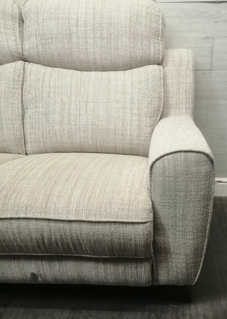 HIGH BACK TWO SEATER BEIGE TONED SOFA