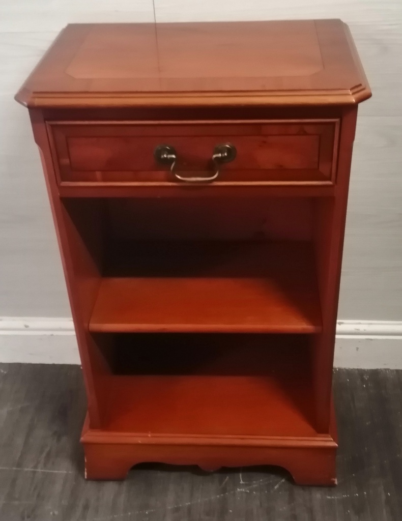 Neat  repro yew side unit/bedside