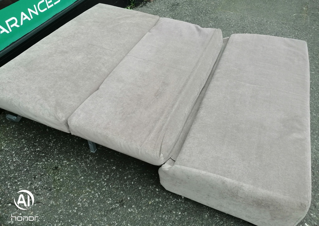 BEIGE FUTON STYLE SOFA BED