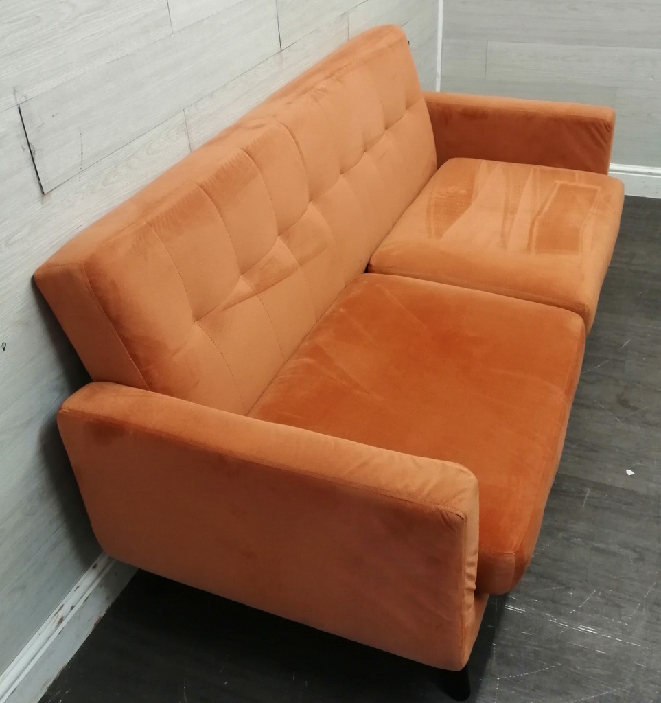 LOVELY MODERN BURNT ORANGE SOFA
