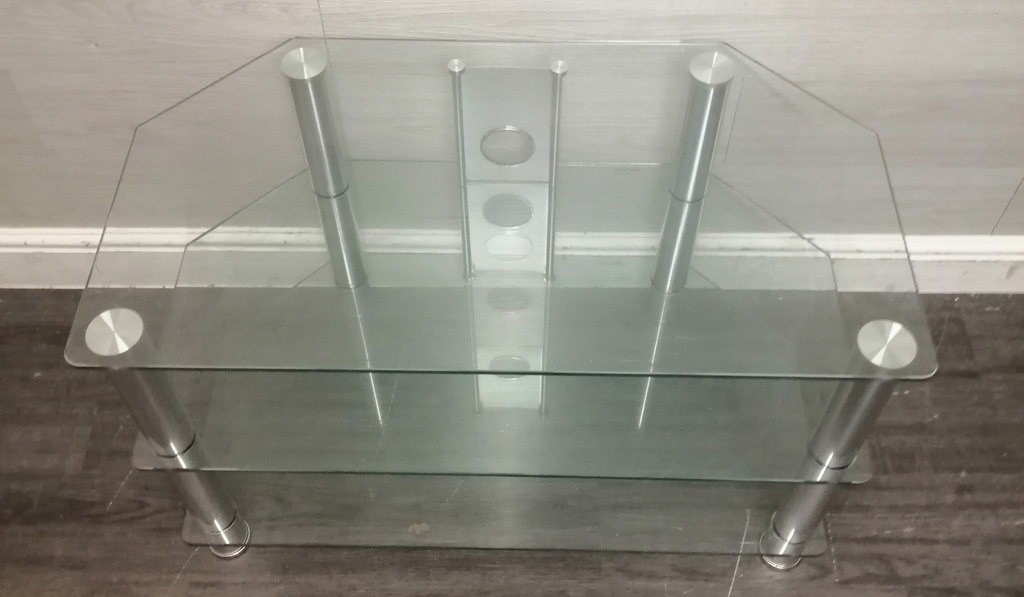 Clear Glass Tv Stand