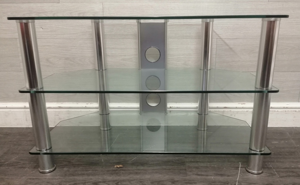 Clear Glass Tv Stand