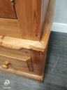 Solid double pine wardrobe with drawer