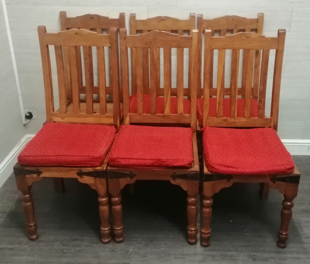 SHEESHAM DINING TABLE &amp; SIX CHAIR SET