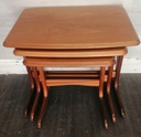 Retro Style Teak Nest of Three Tables