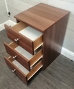 Modern three drawer bedside chest