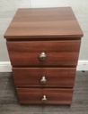 Modern three drawer bedside chest