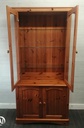Glazed two door  pine dresser / cupboard