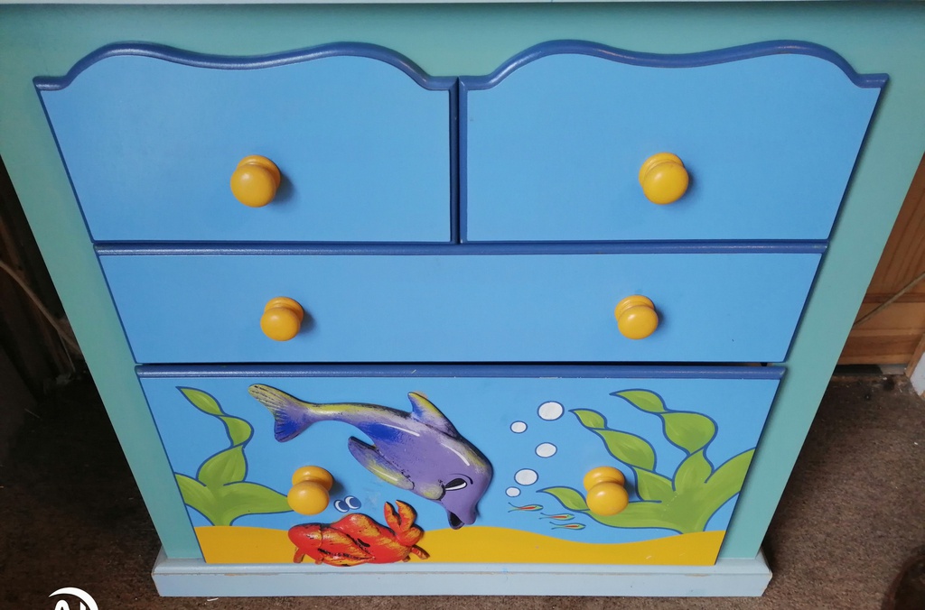 Heather Spencer Sea Themed Double Wardrobe