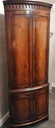 Quality Repro Mahogany Corner Drinks Cabinet
