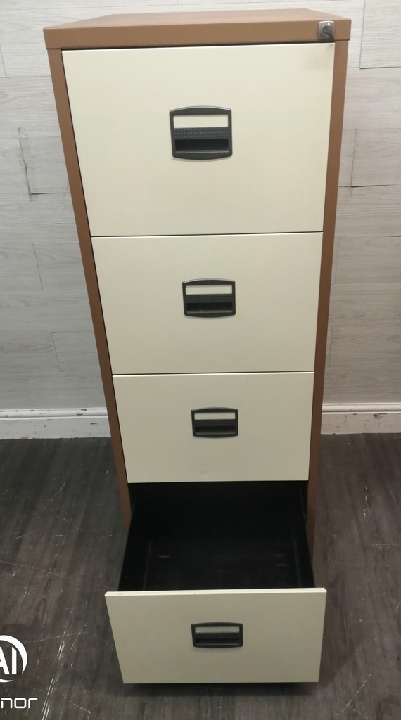 FOUR DRAWER METAL OFFICE FILE UNIT