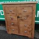 LARGE RUSTIC STYLE PINE CUPBOARD