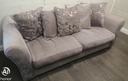 THREE SEATER GREY SOFA FROM FURNITURE VILLAGE