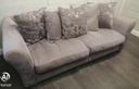 THREE SEATER GREY SOFA FROM FURNITURE VILLAGE