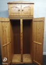 Pine Top Box Double Wardrobe