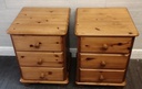 Pair of pine bedsides chests