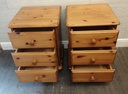 Pair of pine bedsides chests