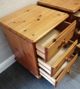 Pair of pine bedsides chests