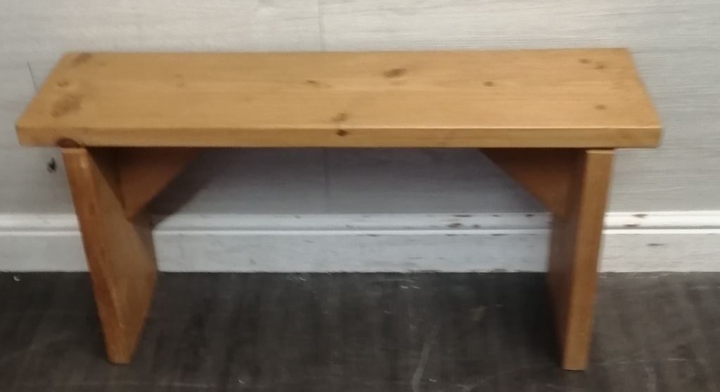 Lovely Rustic Pine Dining Table &amp; Two Benches