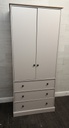 Neat Grey Double Wardrobe with Drawers