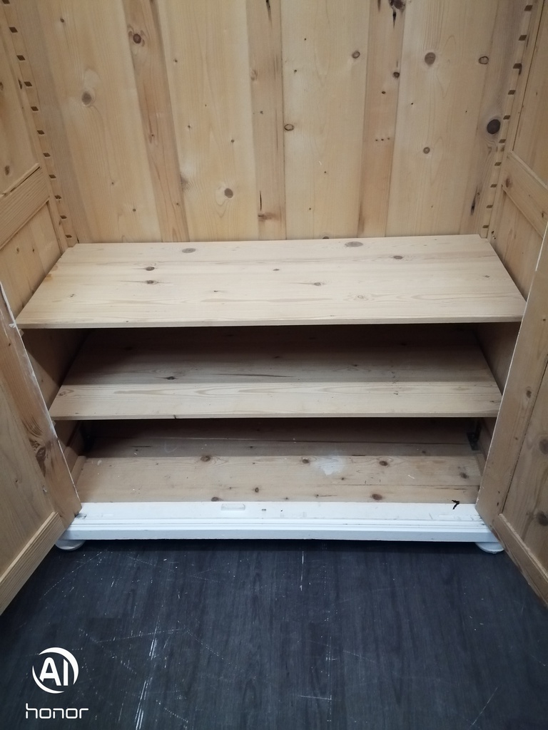 Lovely Old Pine Double Knock Down Wardrobe